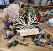 Lotus Meditation Stand w 12 Intuitively Chosen Crystals